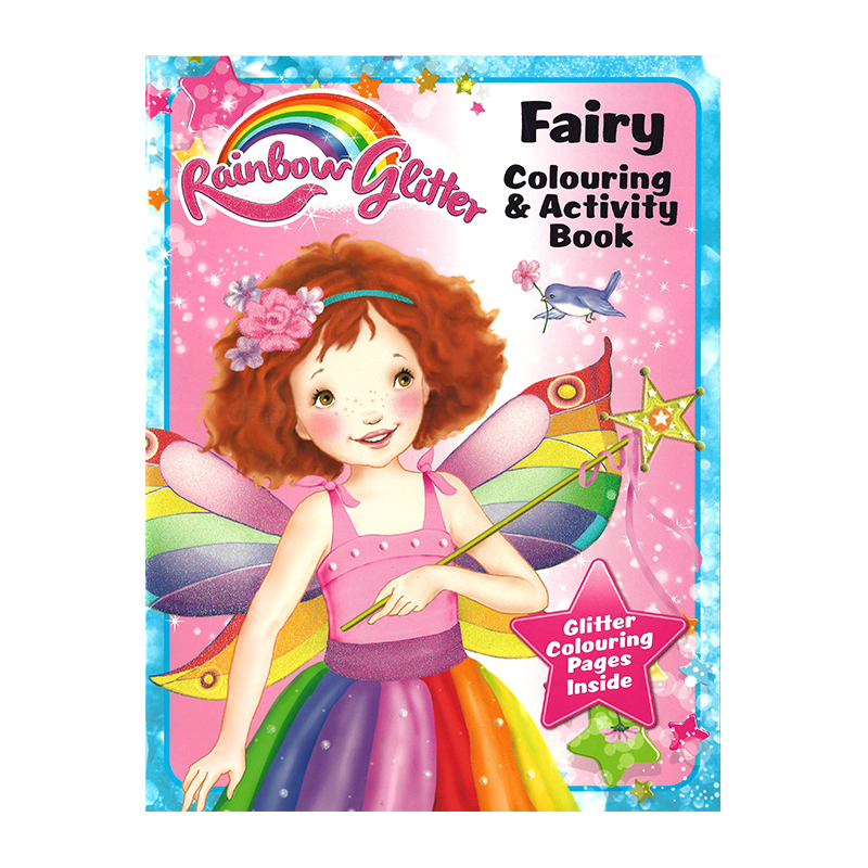 Learning is Fun. RAINBOW GLITTER COLORING & ACTIVITY BOOK-FAIRY