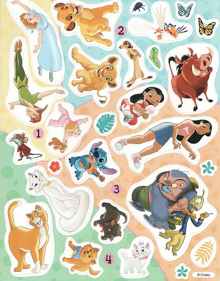 Learning is Fun. DISNEY STICKER SCENES OVER 50 STICKERS-CLASSICS